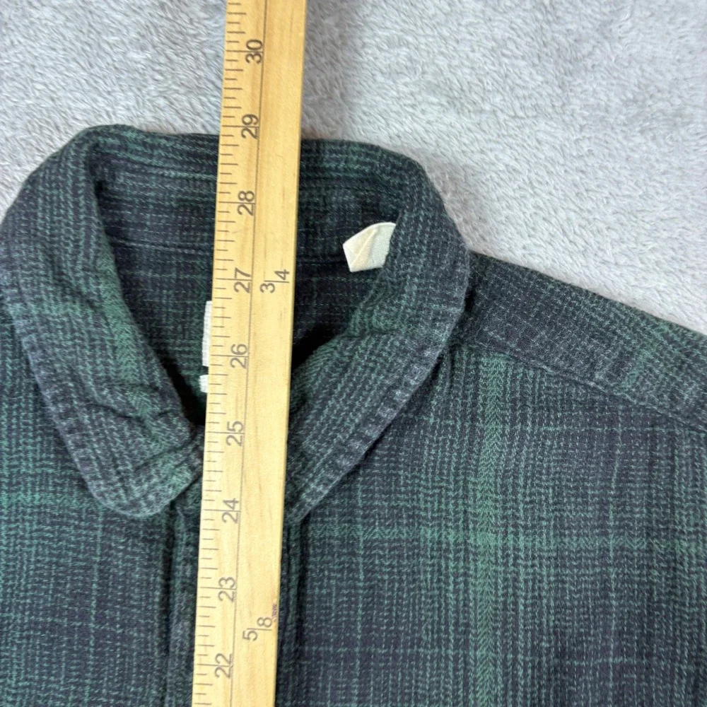 Levi's Shirt Mens M Relaxed Plaid Flannel Green Black Button Up‎ Pocket